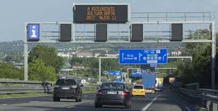 Magyar Közút Nonprofit Zrt közútkezelésében lévő útszakaszok változtatható jelzésképű táblái