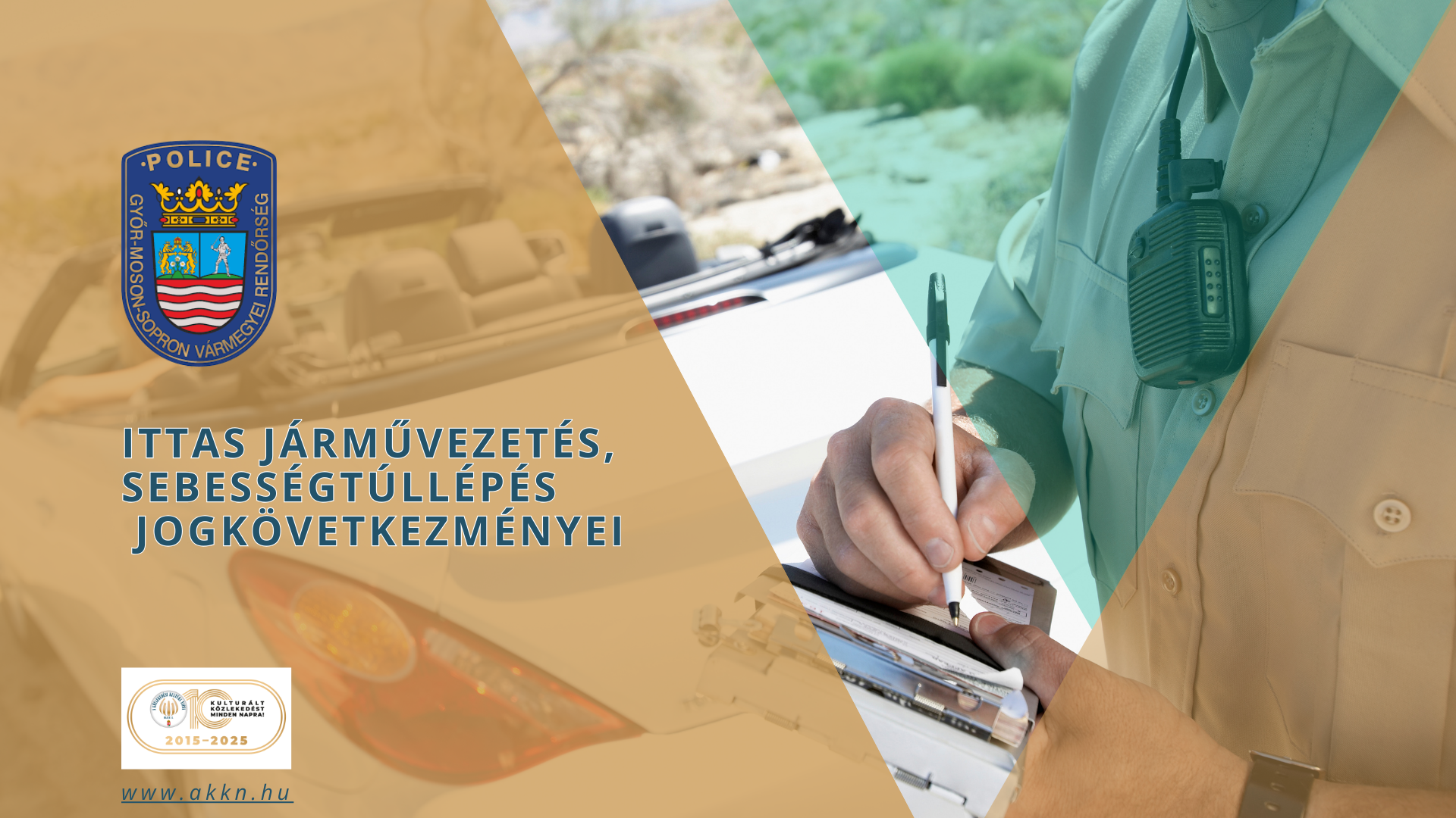 Ittas járművezetés, sebességtúllépés jogkövetkezményei. – Győr-Moson-Sopron Vármegyei Rendőr-főkapitányság