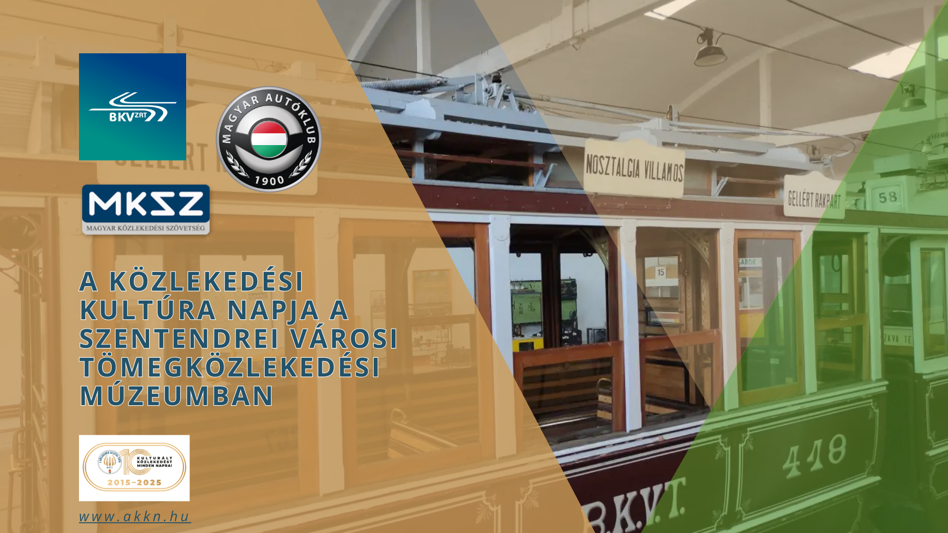 A Közlekedési Kultúra Napja a szentendrei városi Tömegközlekedési Múzeumban