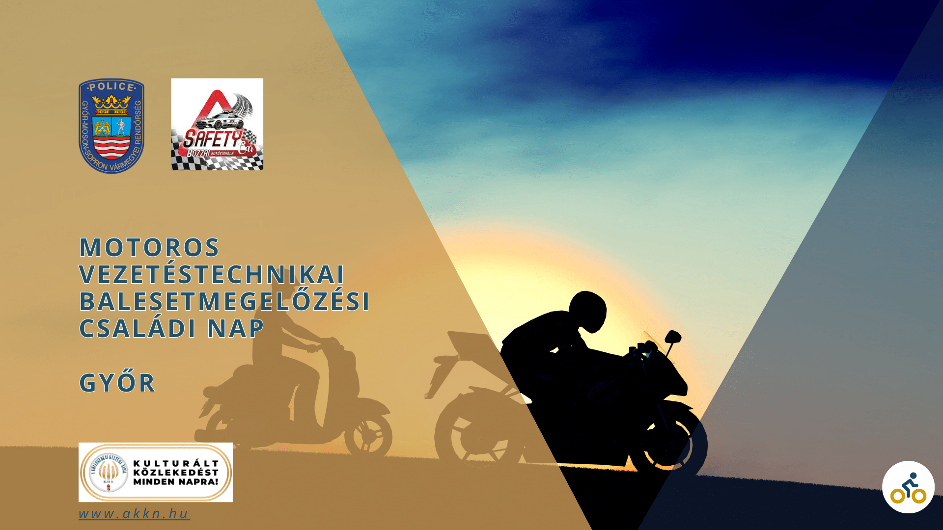 Motoros vezetéstechnikai balesetmegelőzési családi nap – Győr