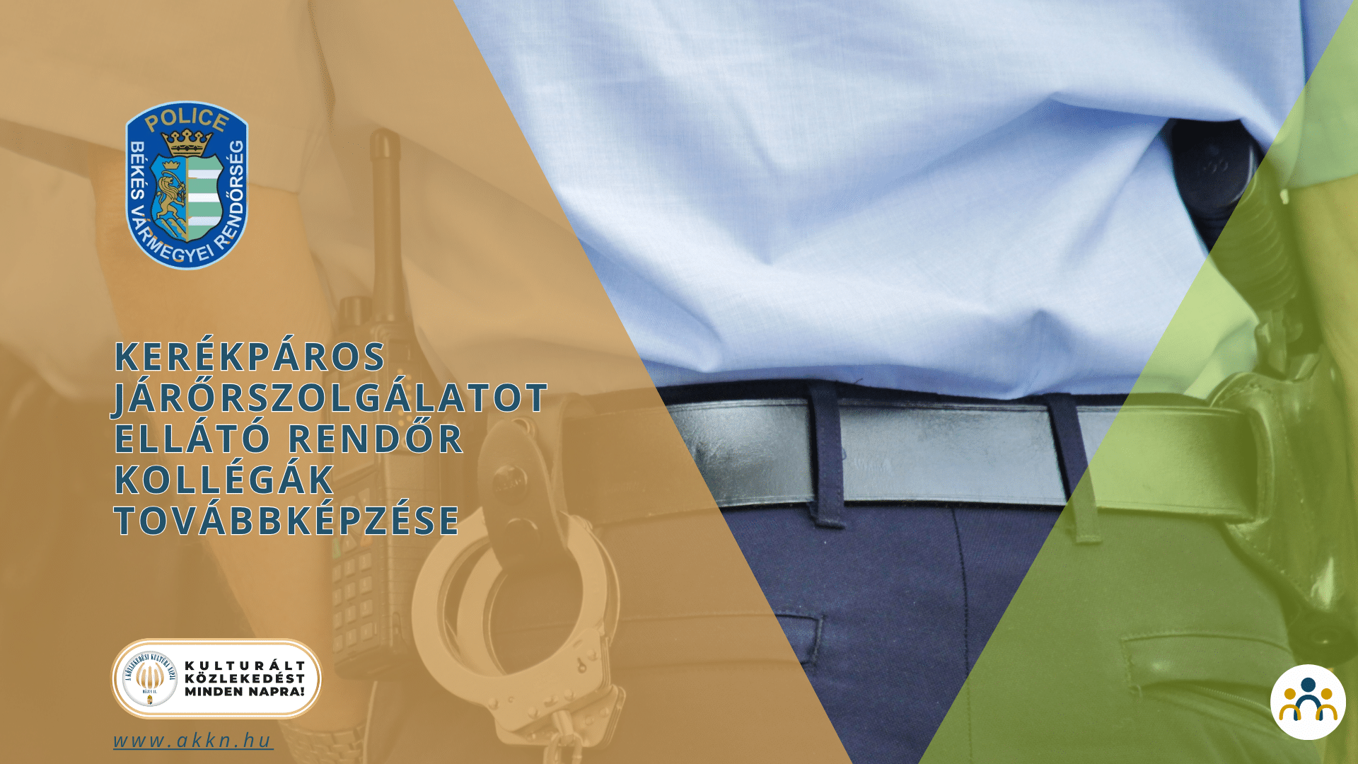 Kerékpáros járőrszolgálatot ellátó rendőr kollégák továbbképzése