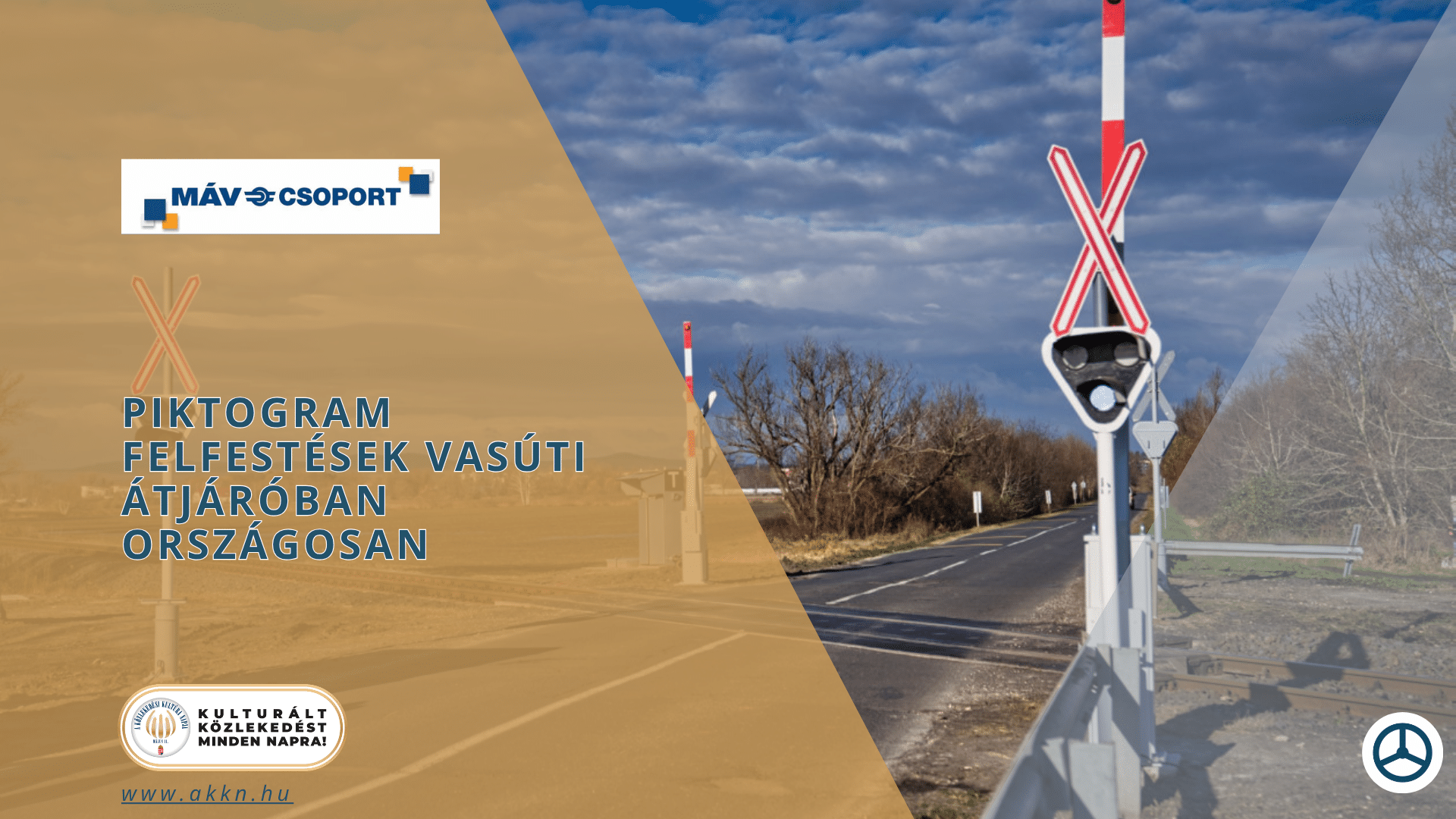 Piktogram felfestések vasúti átjáróban országosan
