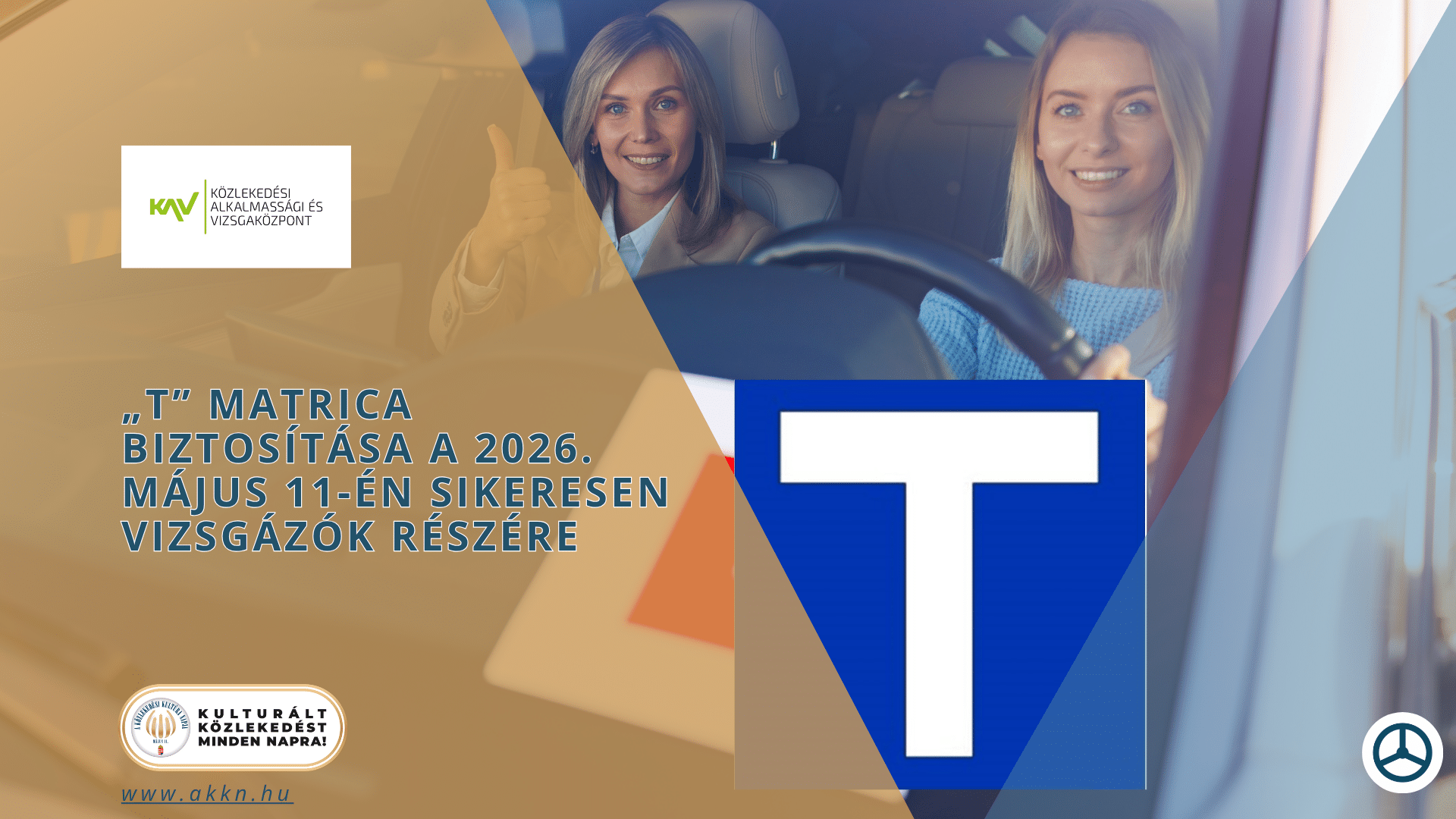 „T” matrica biztosítása a 2026. május 11-én sikeresen vizsgázók részére
